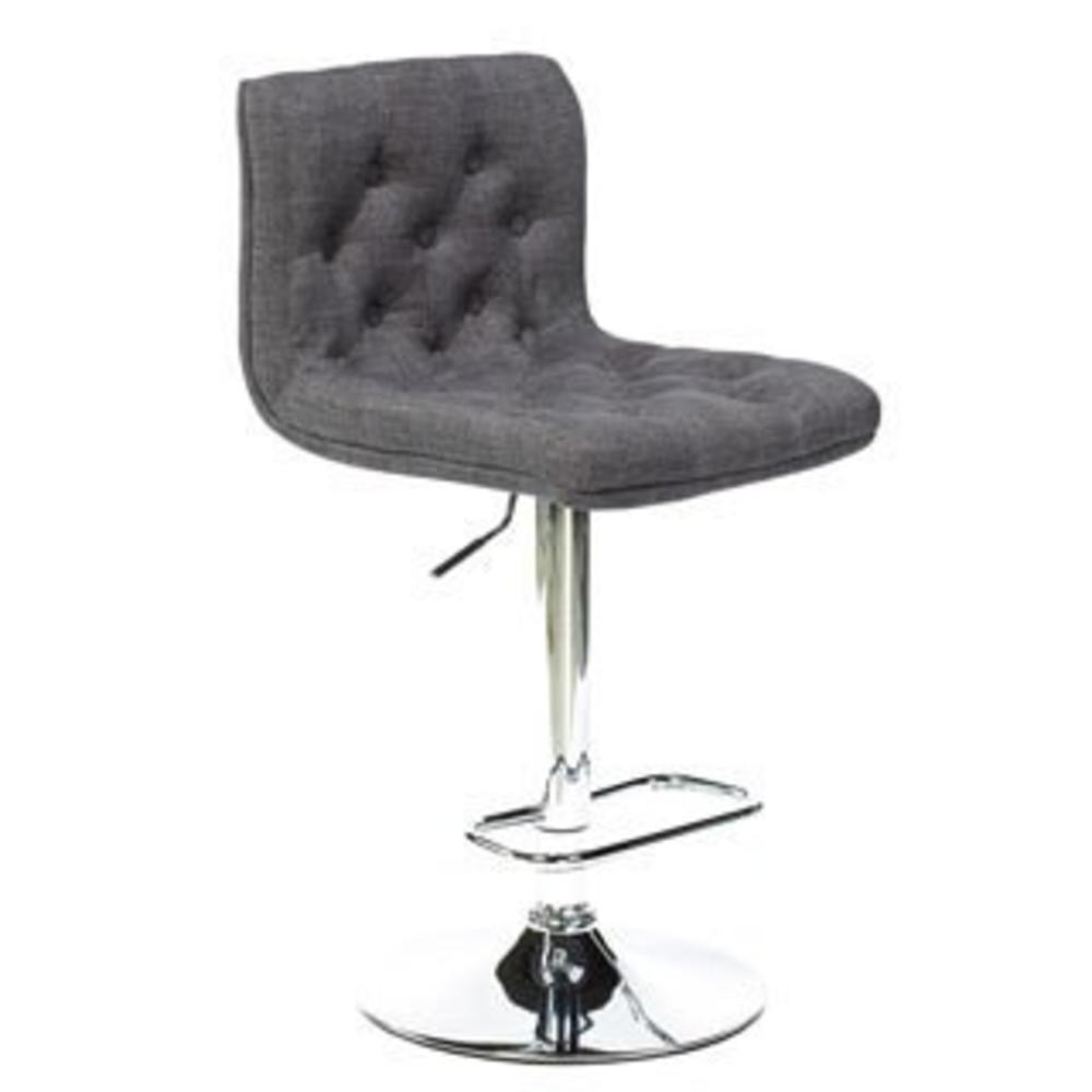 Uptown Club Modern Tufted Grey Upholstered Armless Barstool