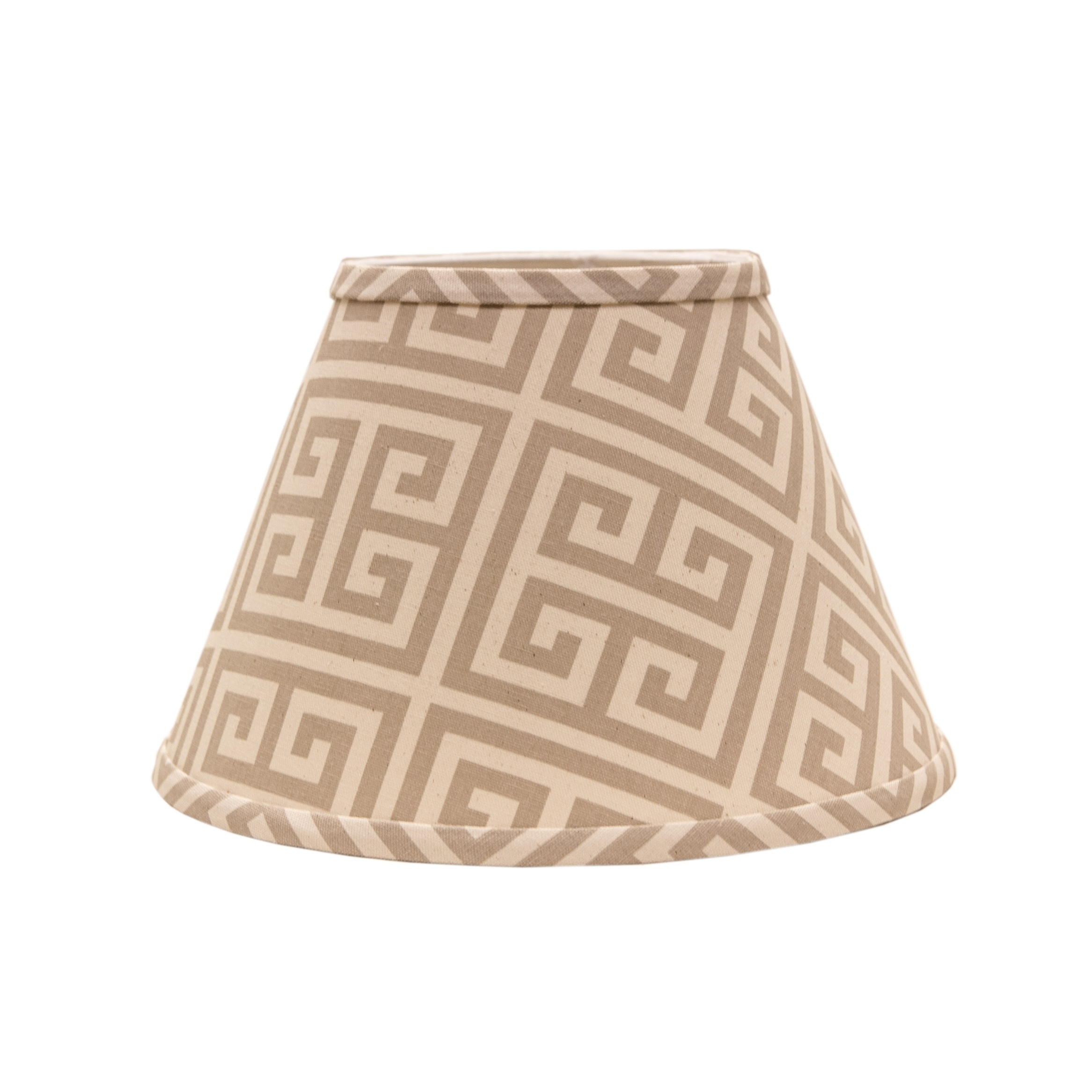 Clip On Lamp Shades Somette Taupe And Natural Greek Key 10 Inch Empire Lamp Shade With Regular Clip