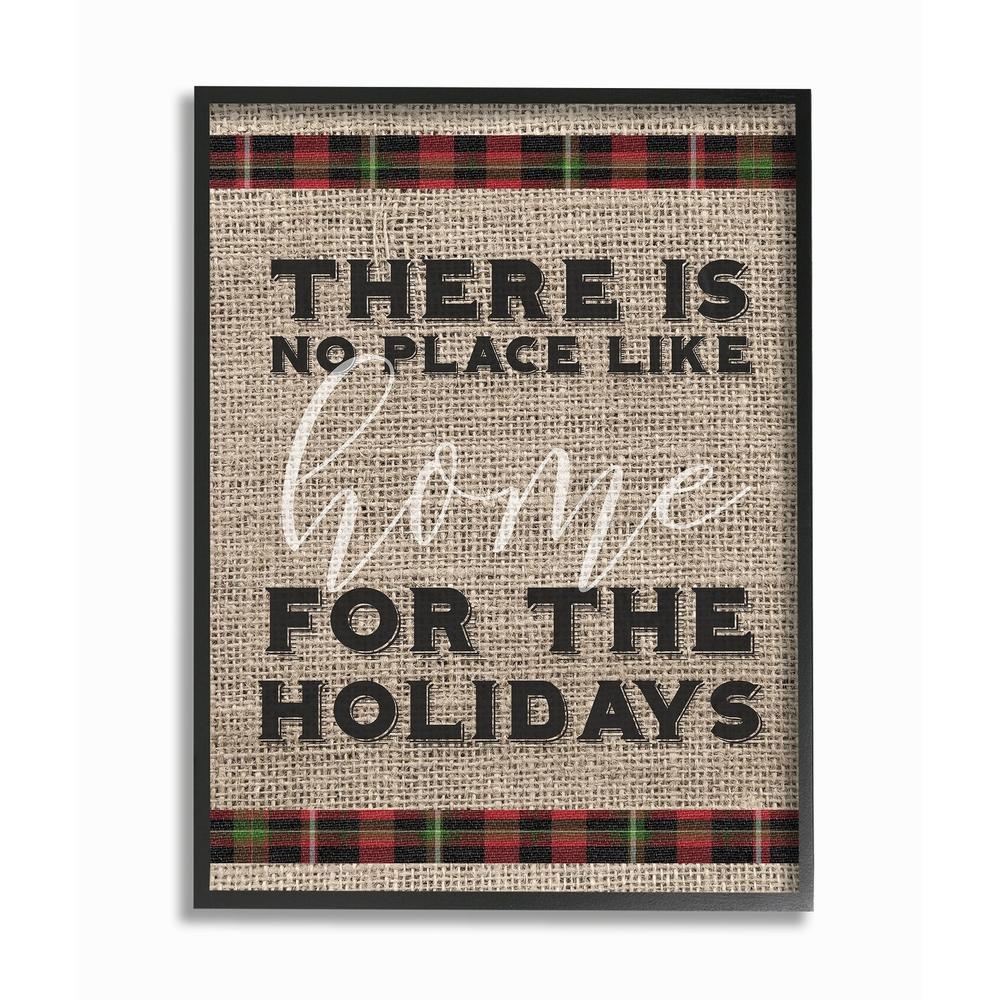 Stupell Industries No Place Like Home For the Holidays Framed Giclee Texture Art