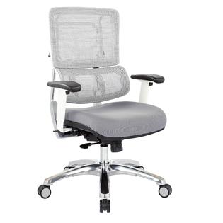 Office Star Products Breathable White Vertical Mesh Managers Chair Office Star Products Breathable White Vertical Mesh Managers Chair With Fabric Seat In Steel