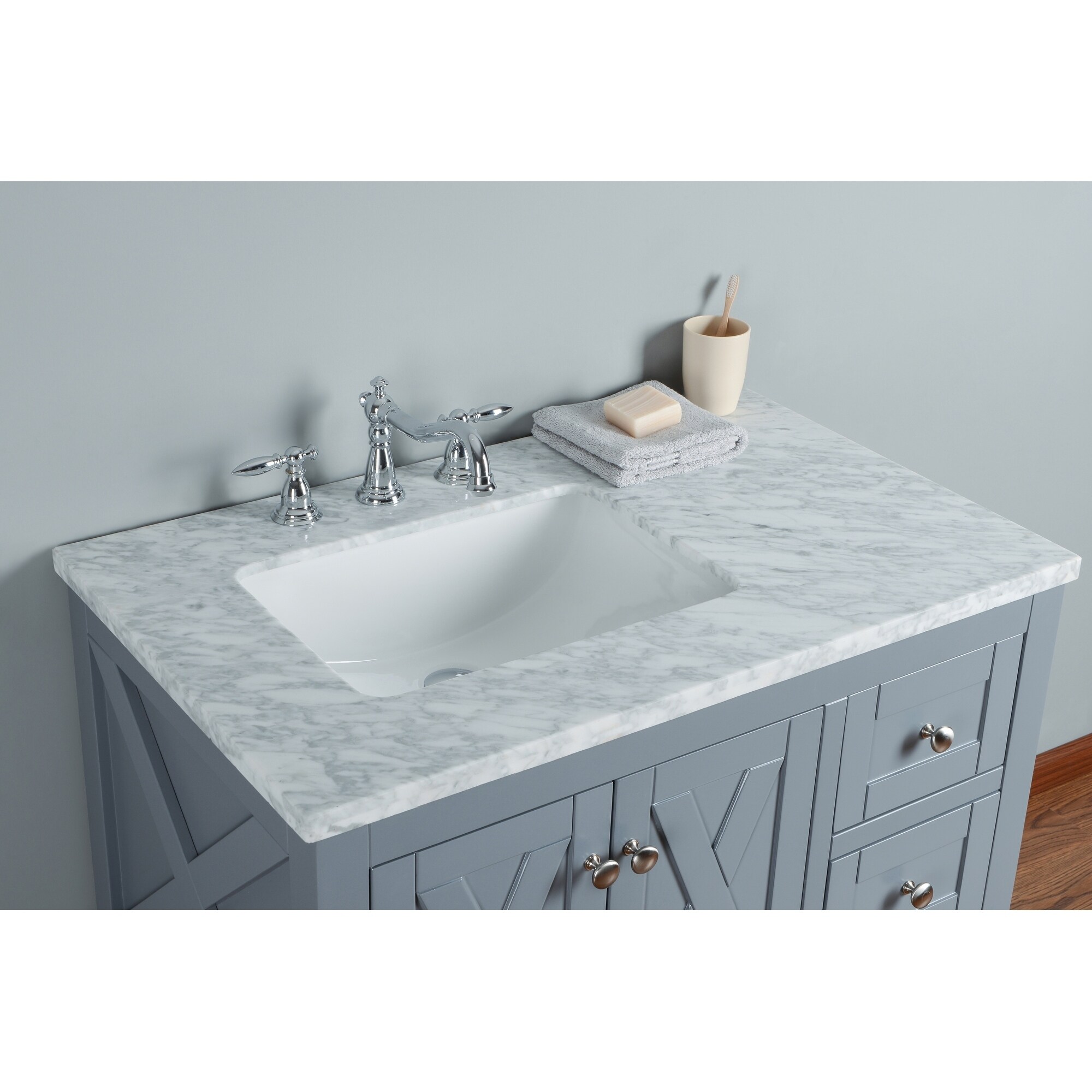Bathroom Vanity Sets Kmart Stufurhome Anabelle 36 Inches Grey Single Sink Bathroom Vanity