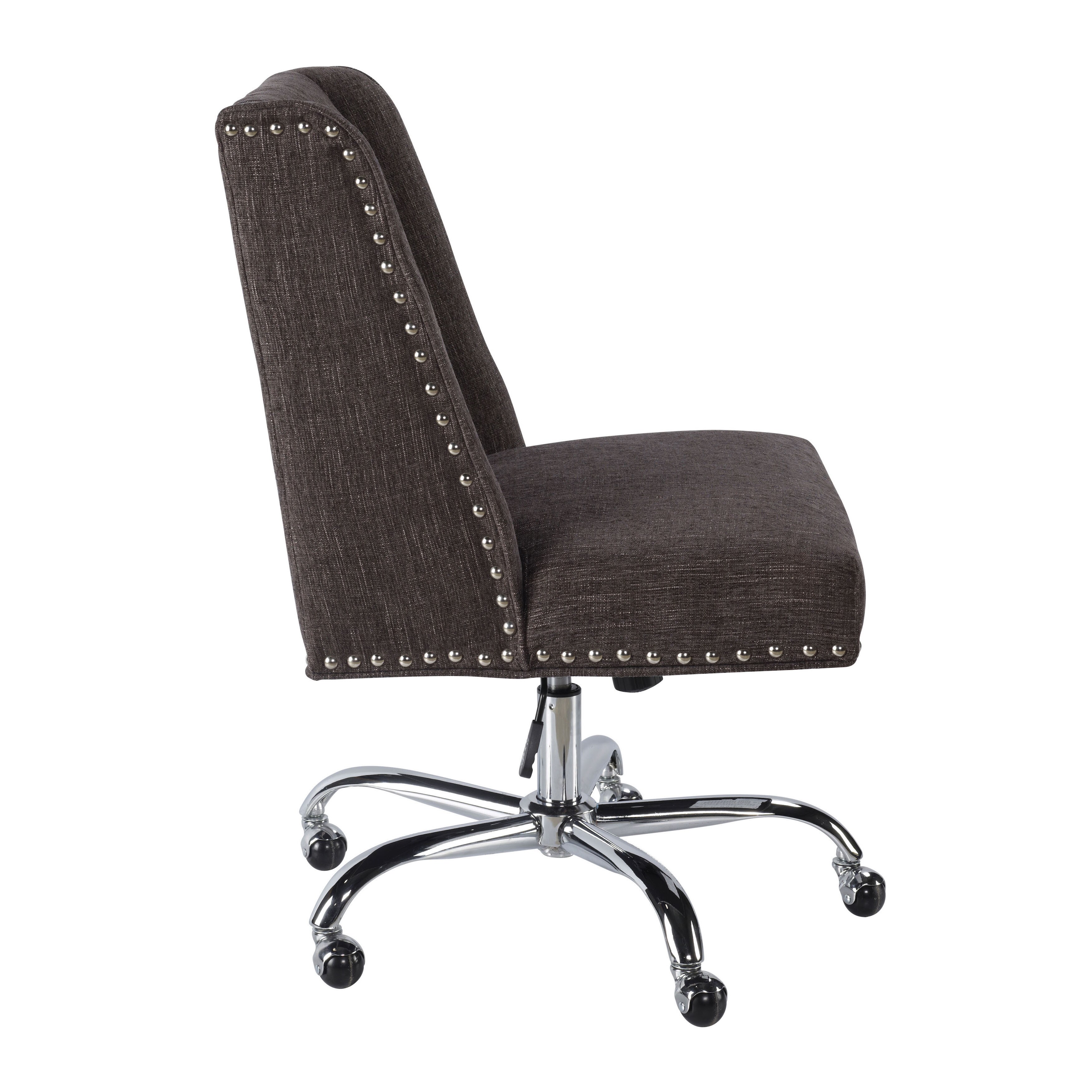 Linon Violet Office Chair Charcoal