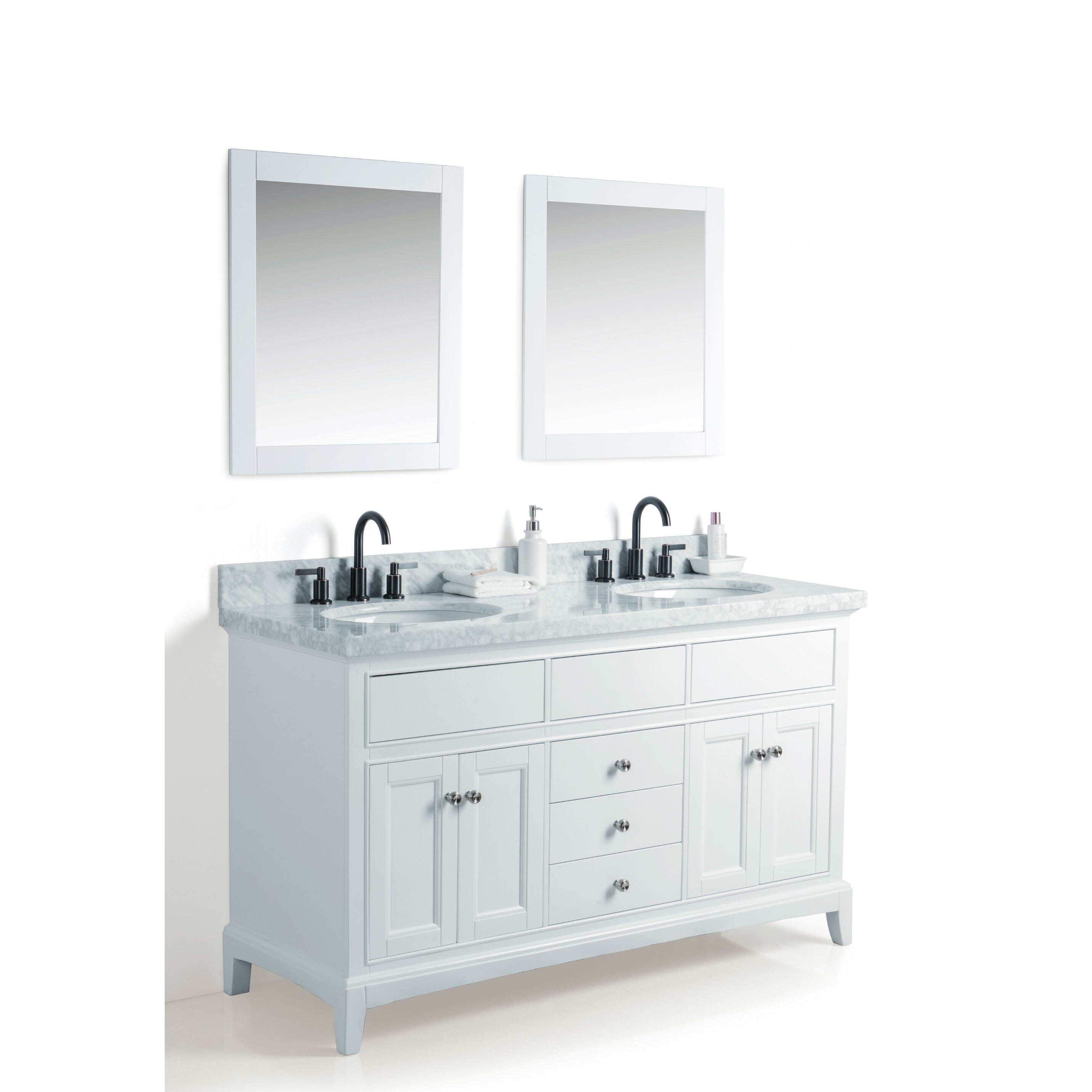 Legion Furniture Bathroom Vanities Sears Legion Furniture White Wood 60 Inch Double Sink Vanity With 24 Mirrors