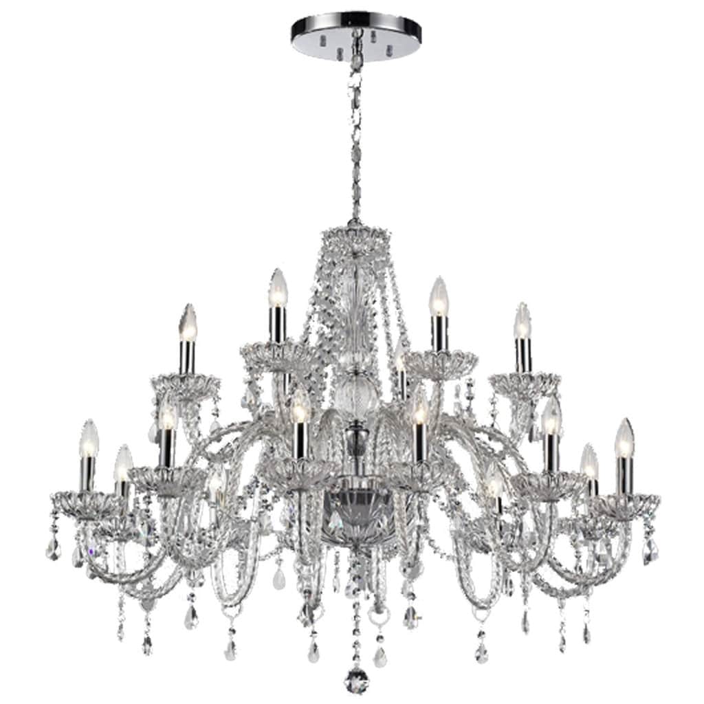 Gray Ceiling Lights Sears Lumenno International Traditional 18 Light Chrome Chandelier