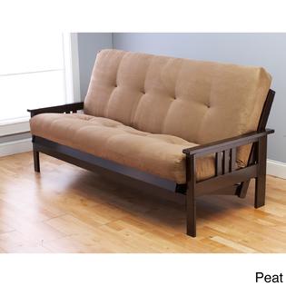 Clay Alder Home Desoto Hardwood Suede Queen Size Futon Sofa Bed