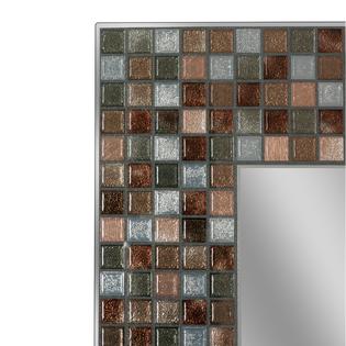Headwest Inc Earthtone Copper Bronze Mosaic Wall Mirror Headwest Inc Earthtone Copper Bronze Mosaic Wall Mirror Multi 24 X 30