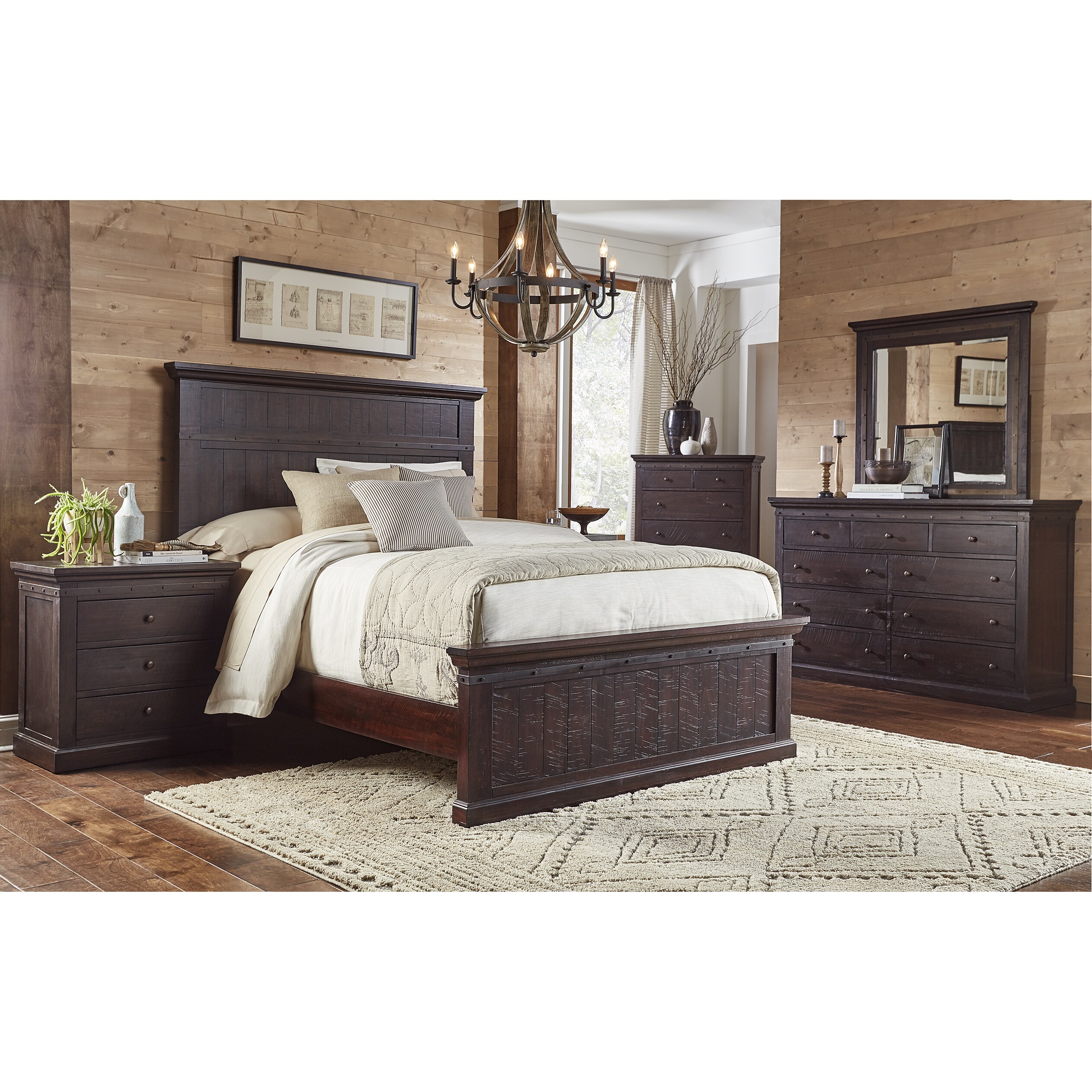 Simply Solid Lara 6pc Wood Queen Bedroom Set