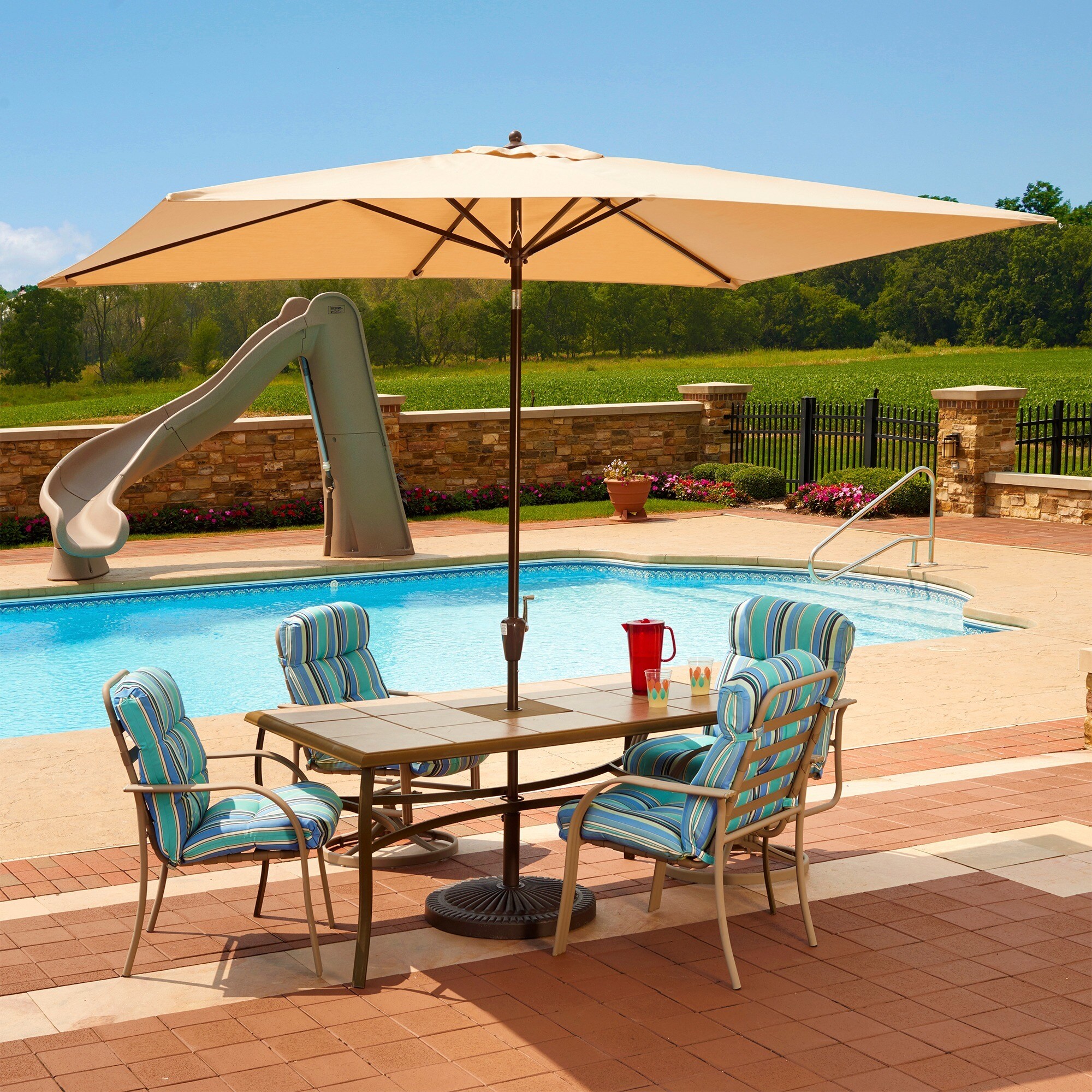 13 Rectangular Patio Umbrella Island Umbrella Adriatic Rectangular Market Acrylic