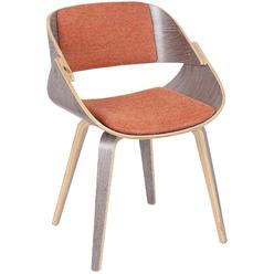 Blue Dining Chairs Kmart Lumisource Fortunato Mid Century Modern Dining Accent Chair In Wood And Fabric