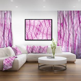 Design Art Designart Light Pink Psychedelic Fractal Metal Grid