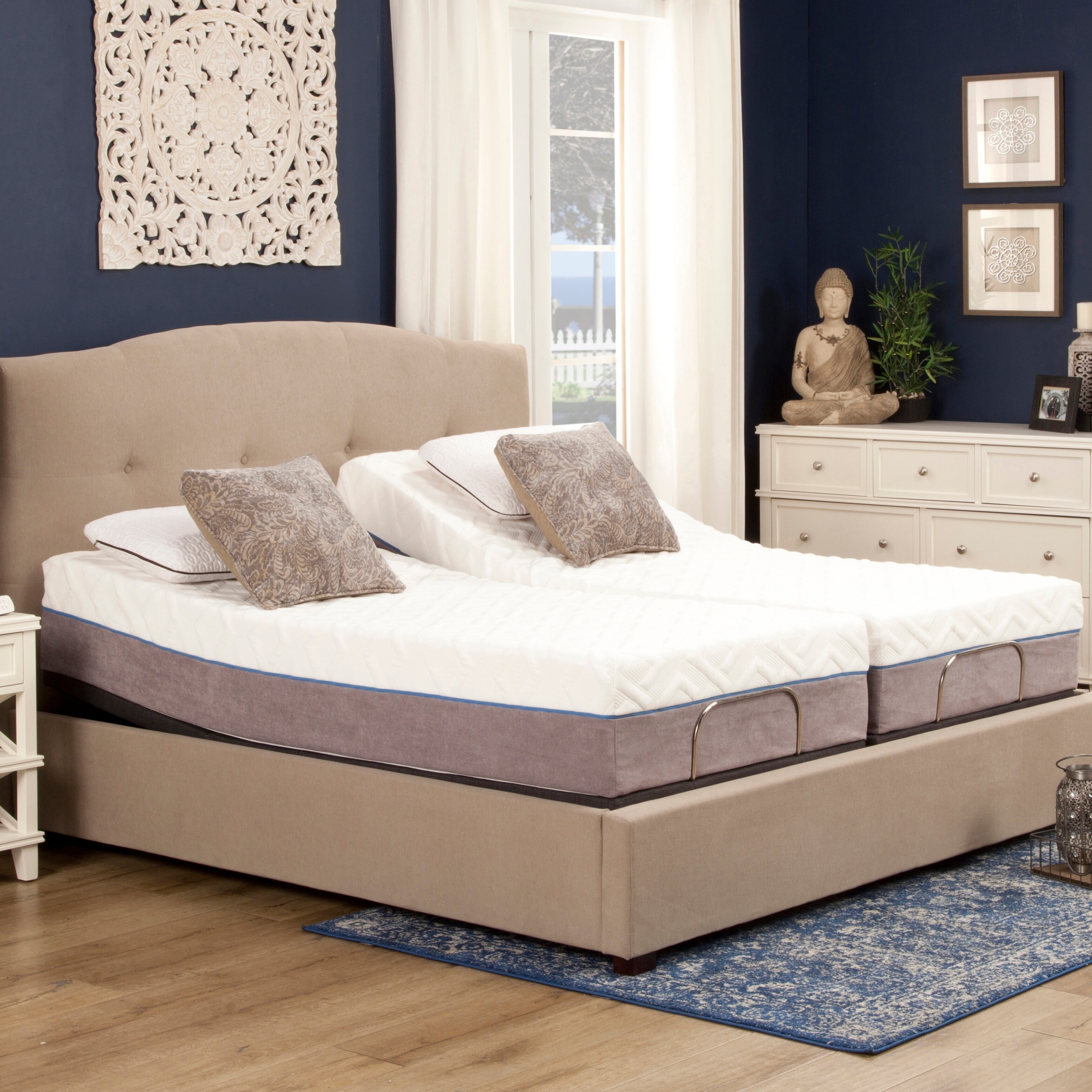blissful nights 12 gel cal king split memory foam mattress and adjustable base - California King Memory Foam Mattress blissful nights 12 gel cal king split memory foam mattress and adjustable base - California King Memory Foam Mattress