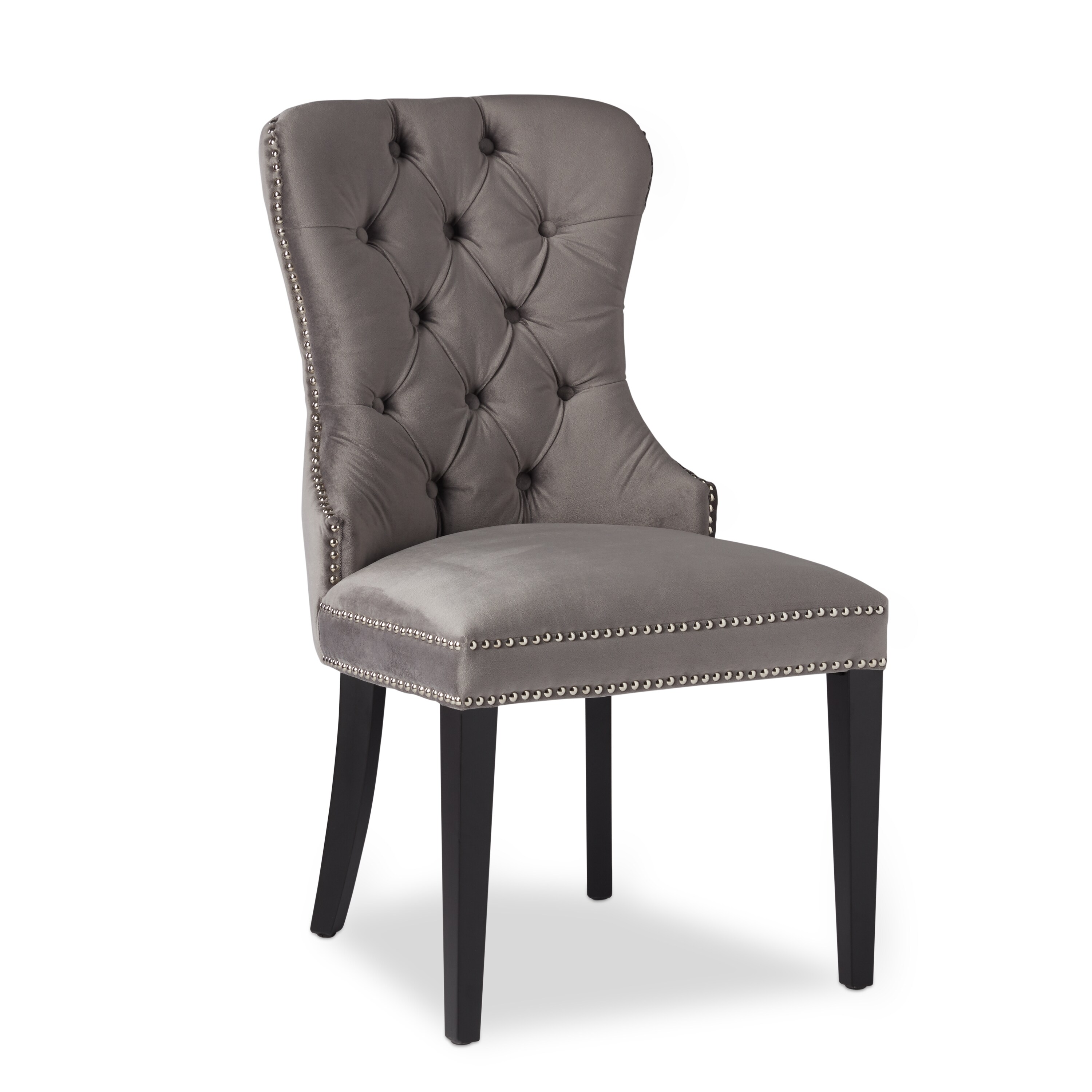 Abbyson Living Versailles Grey Tufted Dining Chair
