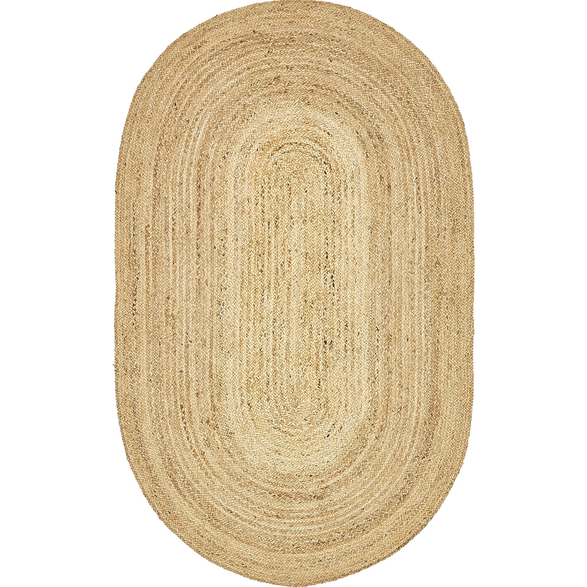 Unique Loom Goa Braided Jute Oval Rug 5 X 8