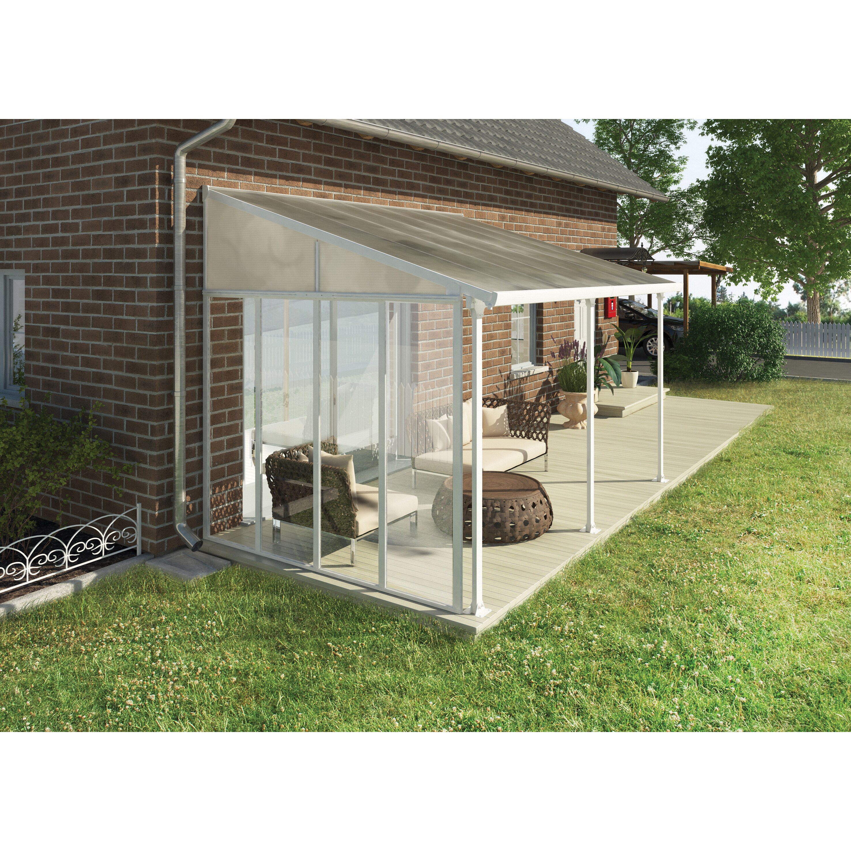 701694 Palram 3 Series Patio Cover Side Wall Palram 3 Series Patio Cover Side Wall 1