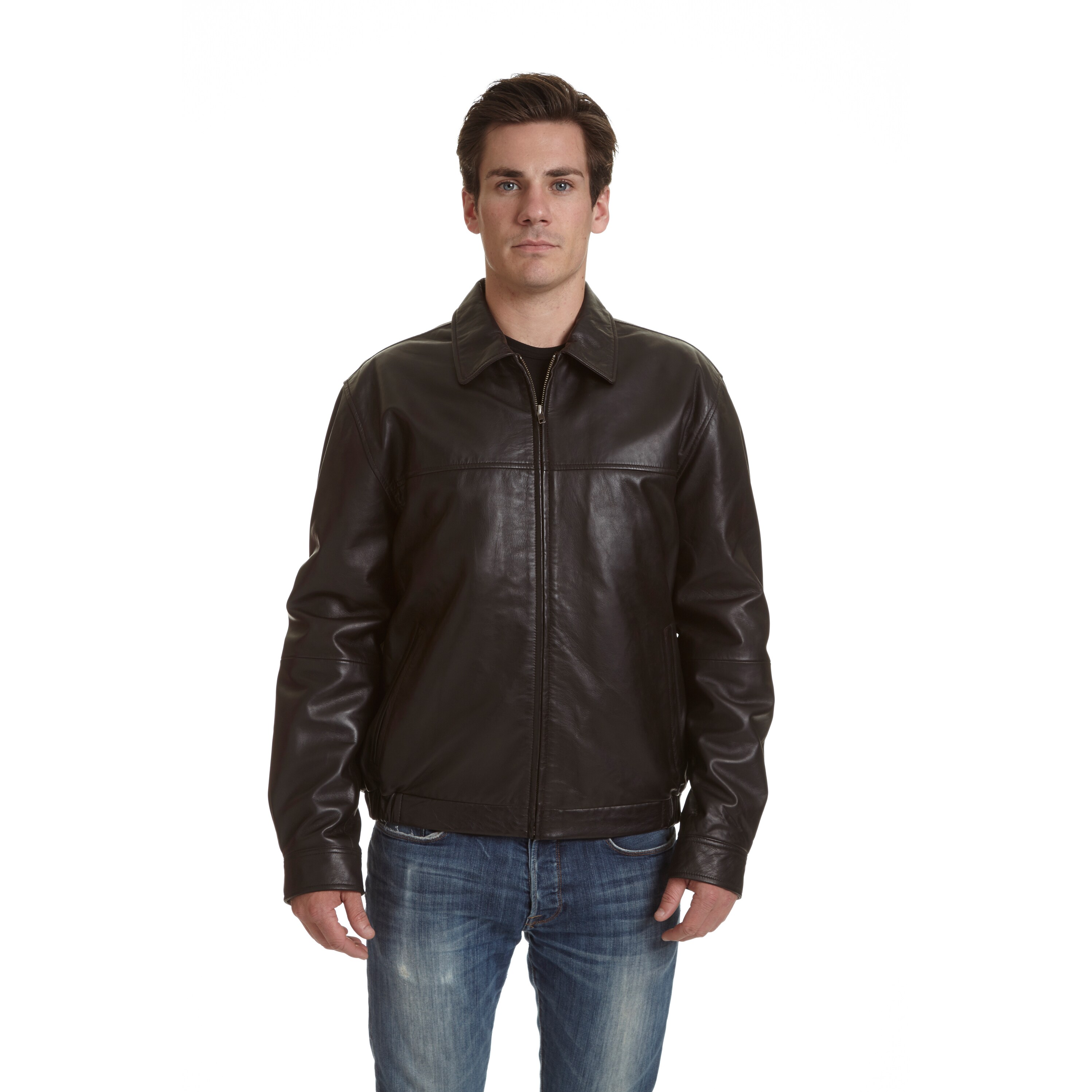 Men S Coats Jackets Kmart Excelled Men S Big And Tall Leather Shirt Collar Jacket