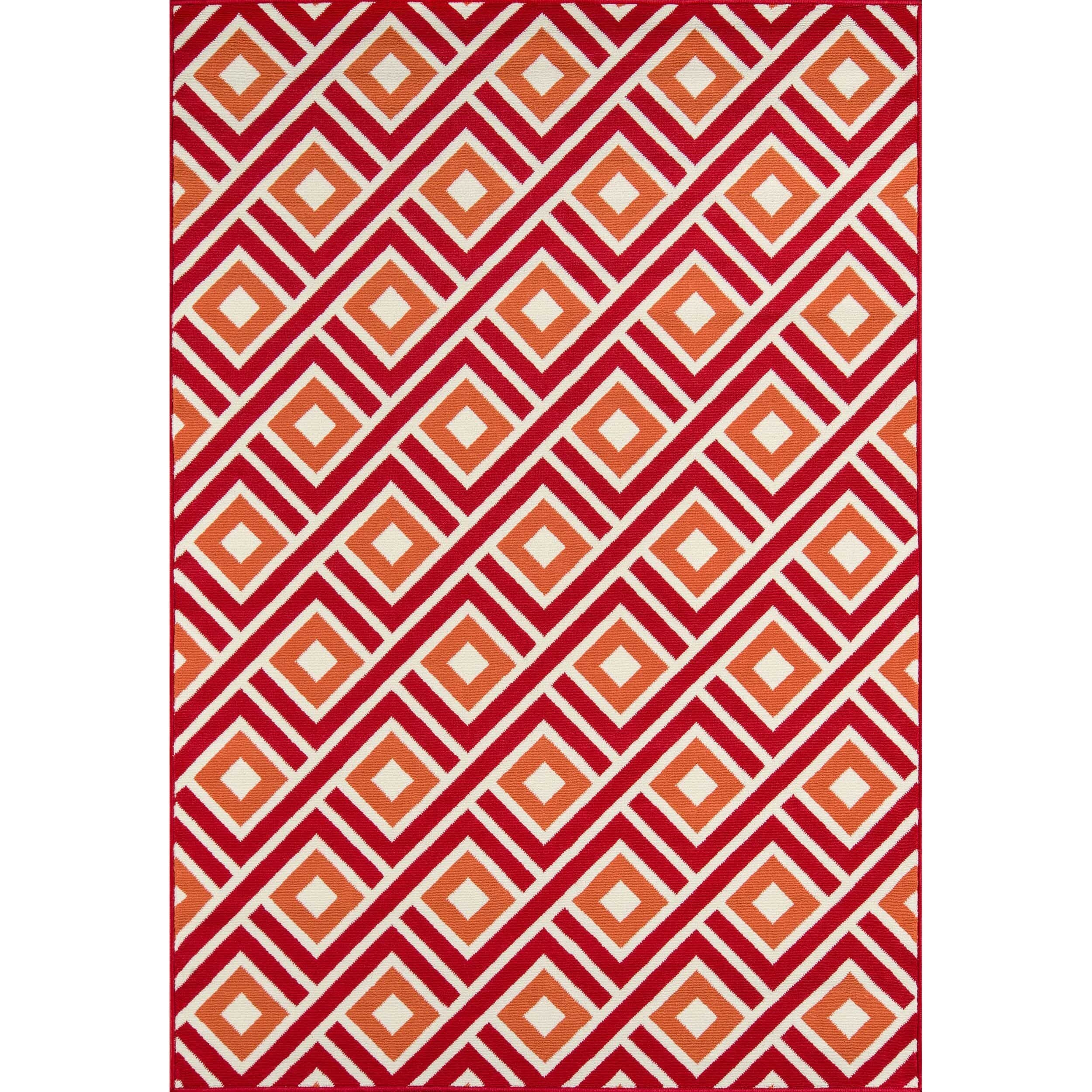 Momeni Baja Blocks Blue Indoor Outdoor Area Rug 8 6 X 13