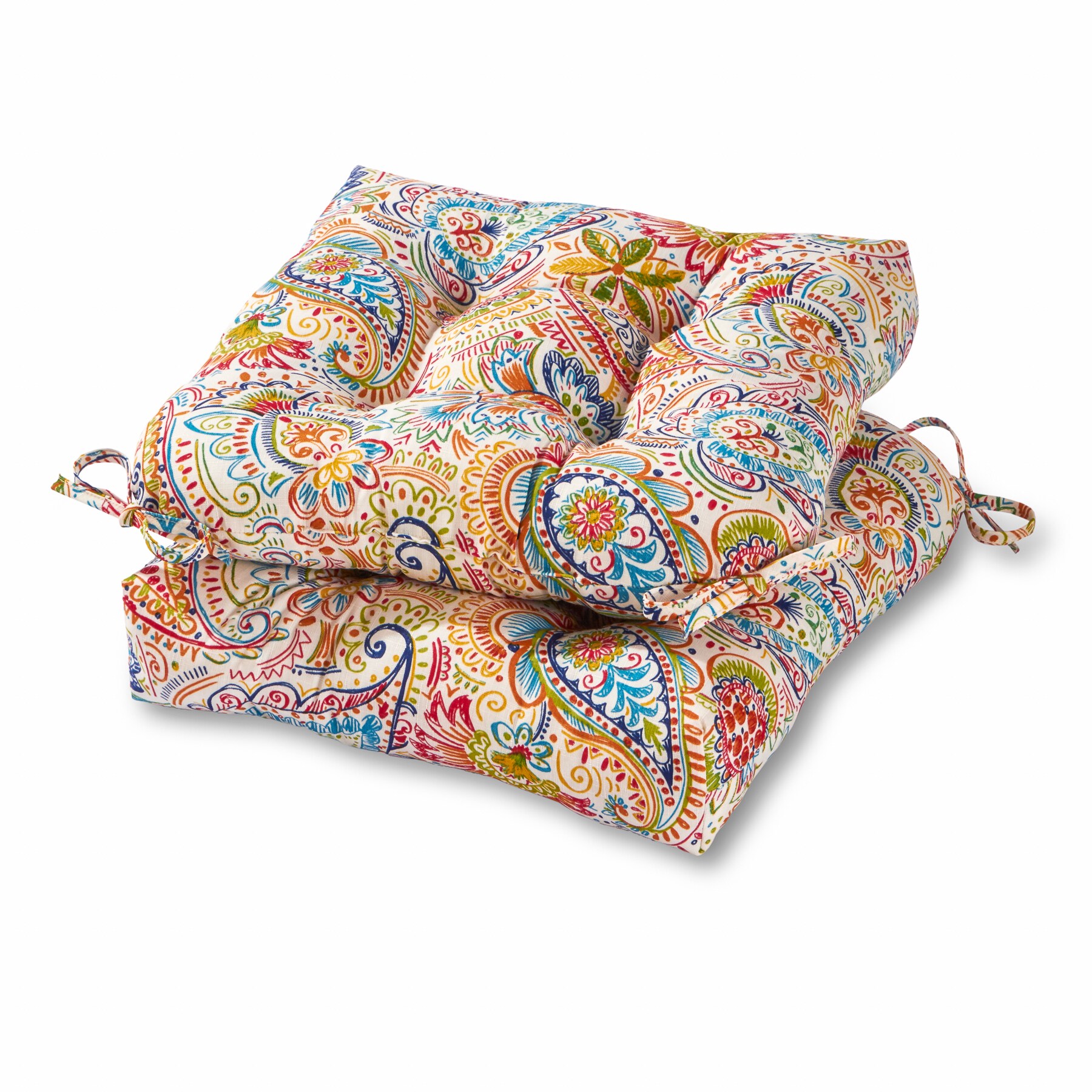 Oc6800s2 Jamboree Greendale Home Fashions Outdoor Painted Paisley Chair Cushion Set Of 2 20l X 20w Oc6800s2 Jamboree Greendale Home, Paisley Patio Chair Cushions