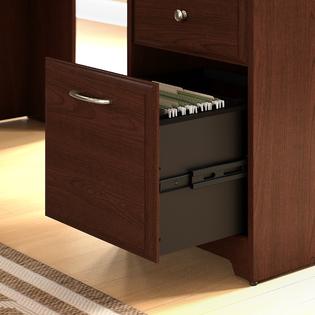 Bush Furniture Cabot L Shaped Desk With Hutch And 6 Cube