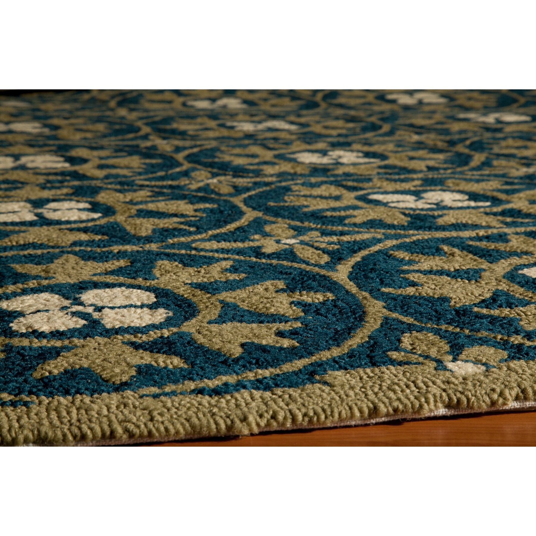Momeni Veranda Blue Moroccan Tile Indoor Outdoor Rug 9 X Round