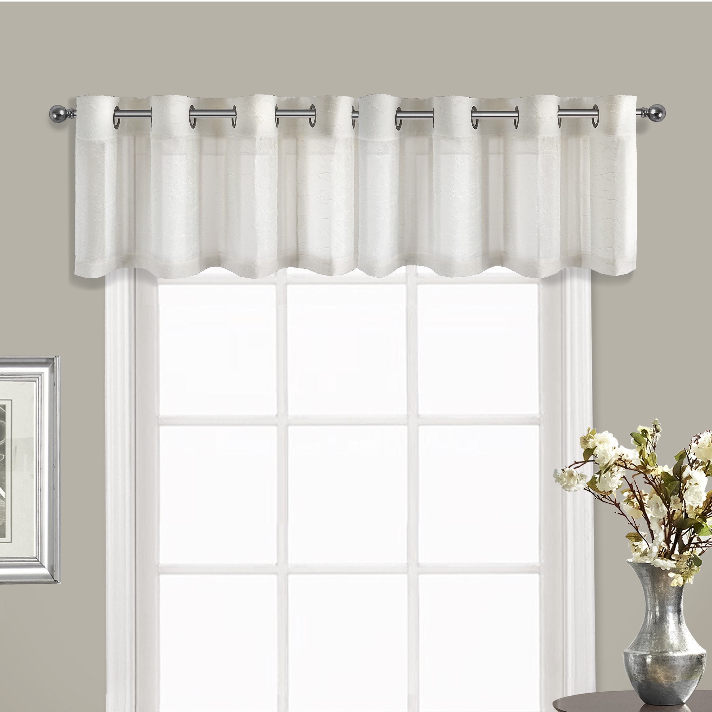 Custom voile valance Luxury Collection Venetian Crushed Voile Coordinating Grommet Top Curtain Valance Custom voile valance Luxury Collection Venetian Crushed Voile Coordinating Grommet Top Curtain Valance