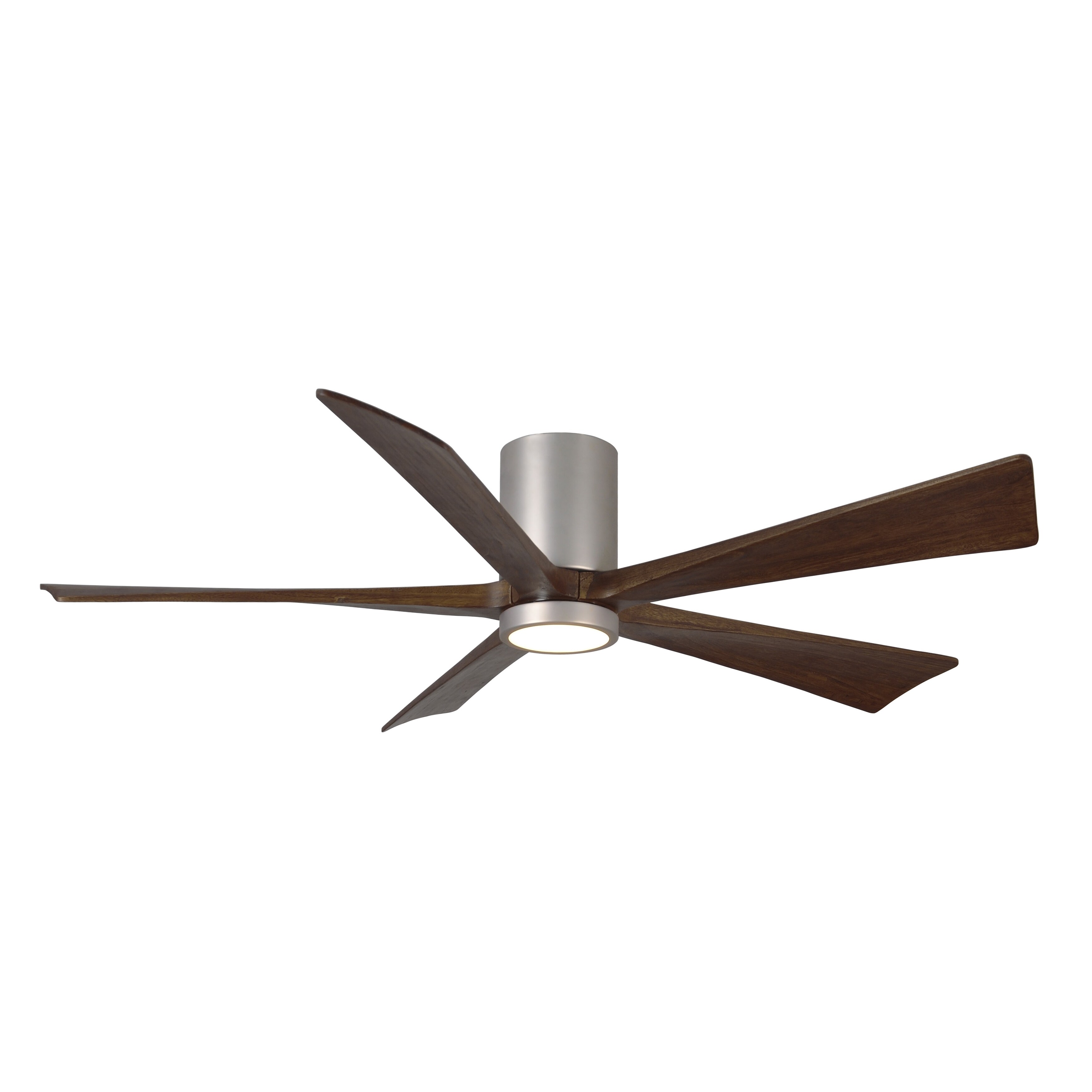 Ir5hlk Bn 60 Matthew S Fan Irene Brushed Nickel Walnut Aluminum Ir5hlk Bn 60 Matthew S Fan Irene Brushed Nickel Walnut Aluminum Steel Wood Inch 5 Blade Hugger Paddle With Light Kit Silver