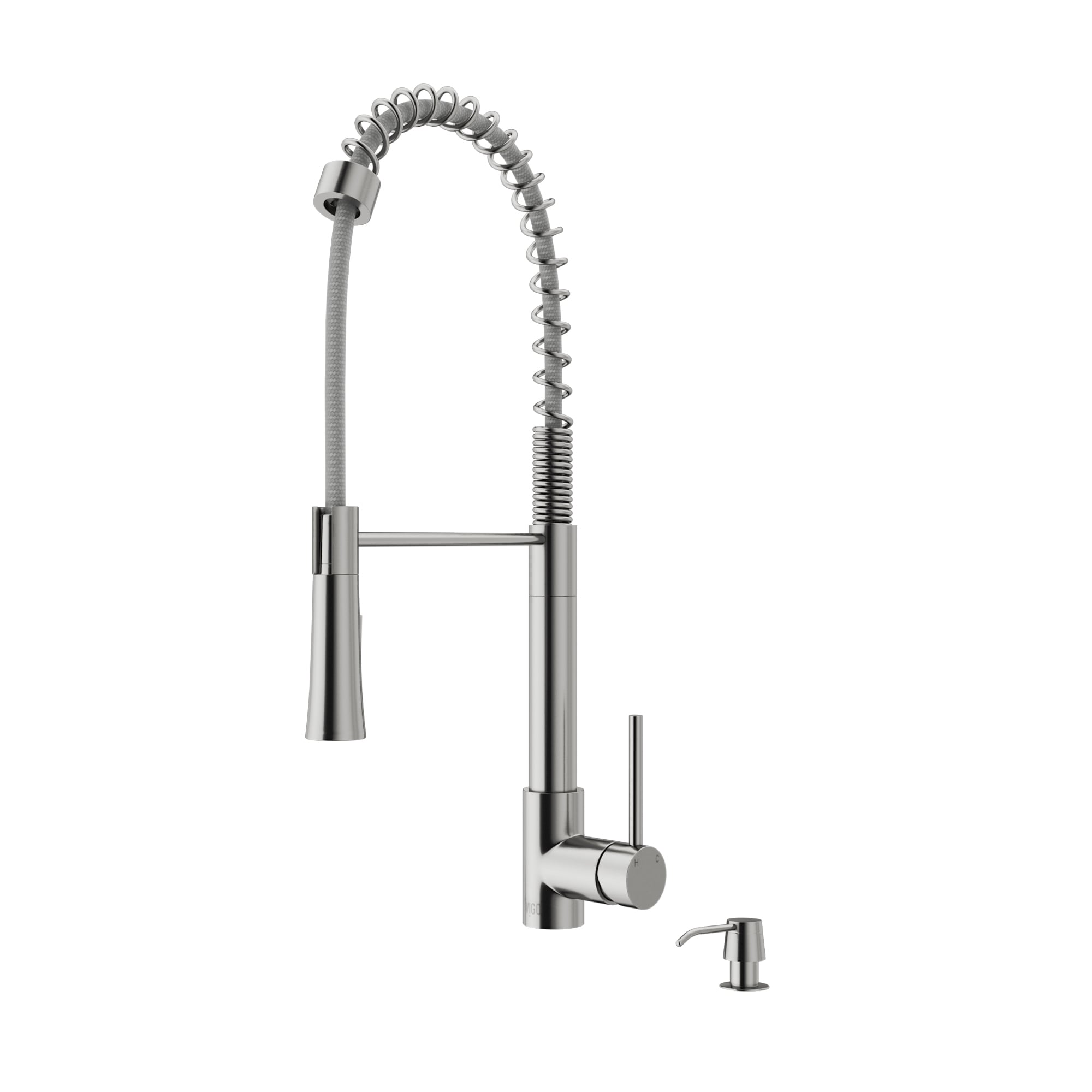 Vigo Laurelton Pull Down Spray Kitchen Faucet With Soap Dispenser In Vigo Laurelton Pull Down Spray Kitchen Faucet With Soap Dispenser In Stainless Steel