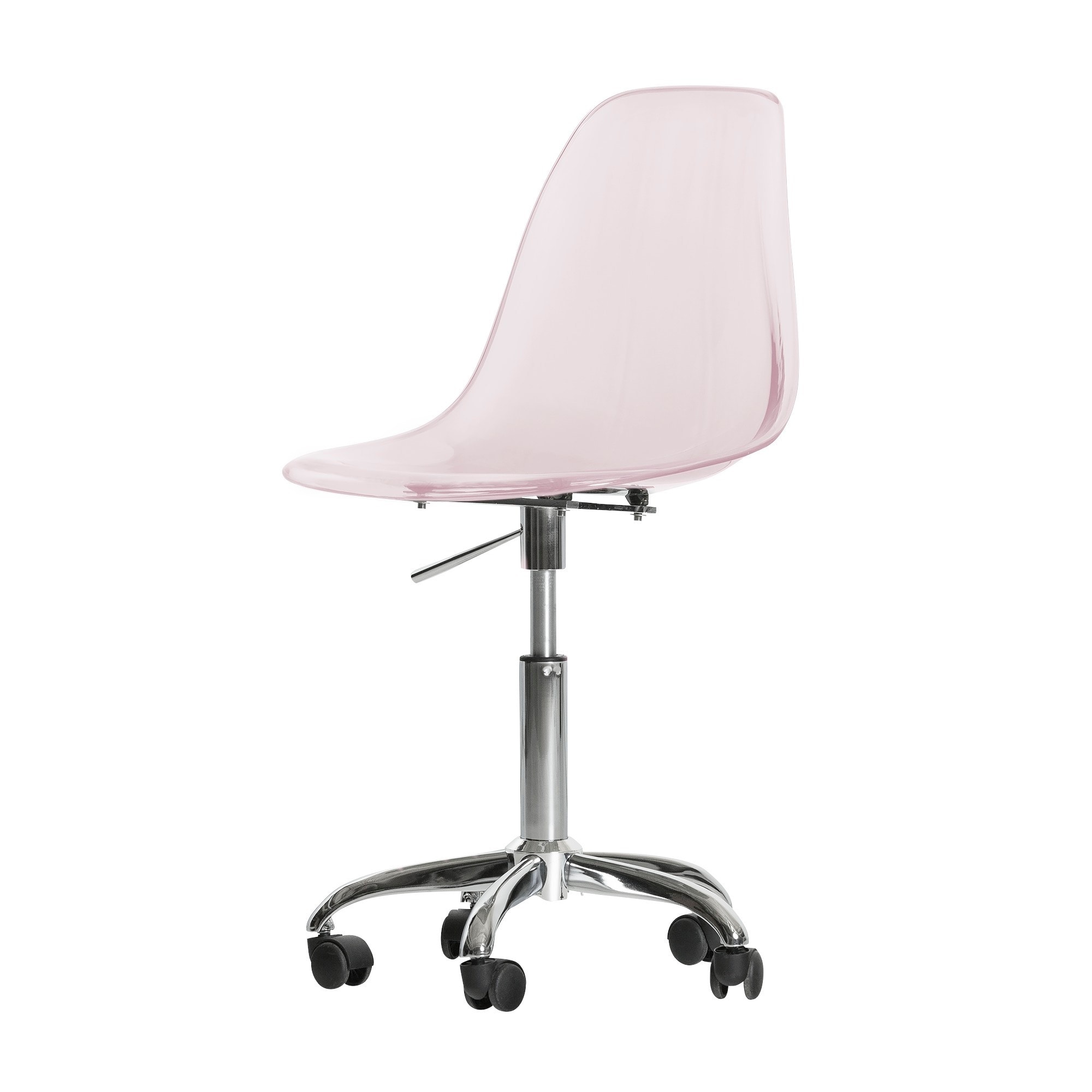 South Shore Furniture Clear Acrylic Wheeled Office Chair