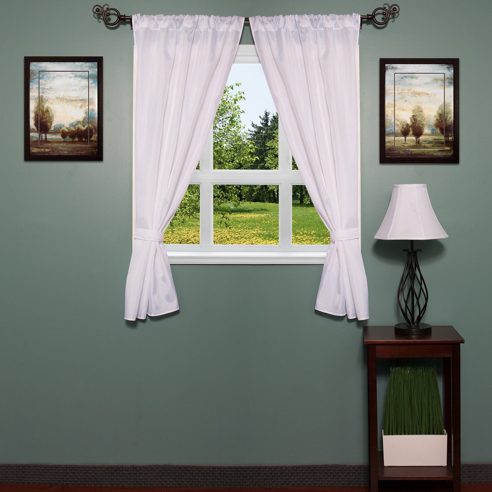 Waterproof Curtains For Bathroom Window Bed Bath N More Clic Hotel Quality Solid White Water Resistant Fabric Bathroom Window Curtain Set