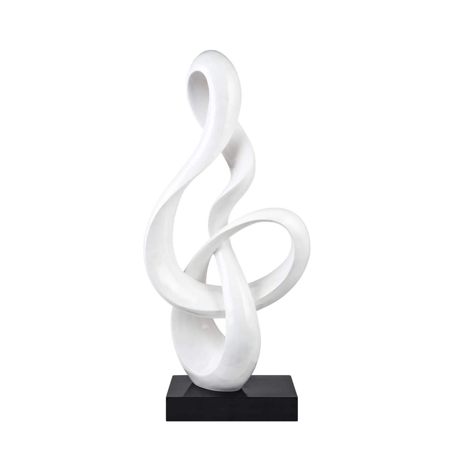 Finesse Dcor D774-2R Finesse Décor 'Abstract Fire' Red Resin Sculpture -  11.5