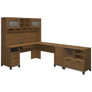 Bush Furniture Achieve L Shaped Desk With Hutch And Printer Stand