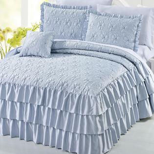 Bnf Home Inc Se Matte Satin Ruffle Bedspread Set Bnf Home Inc Se Matte Satin Ruffle Bedspread Set