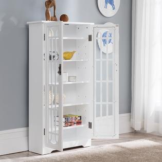 Harper Blvd Cherry Window Pane Media Cabinet