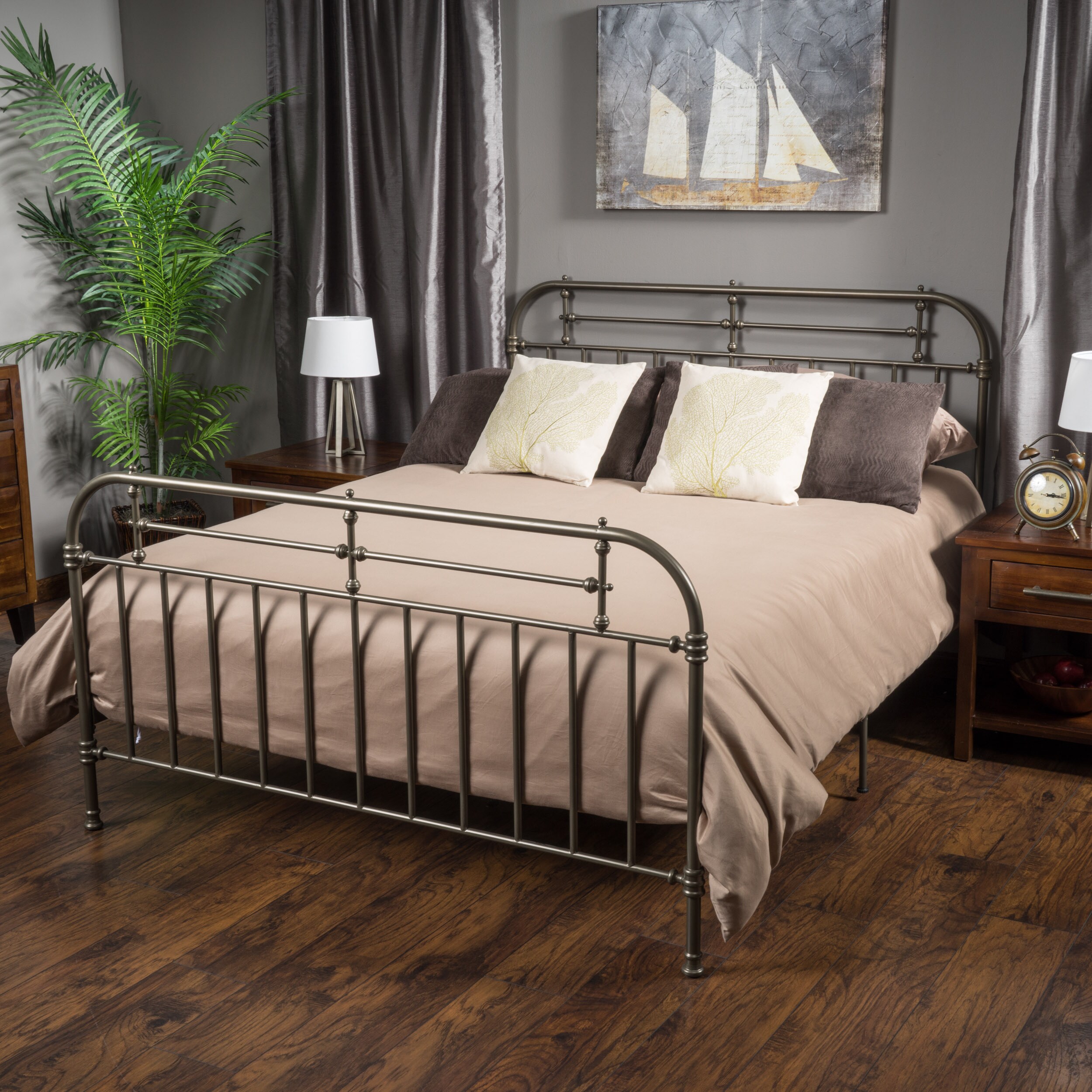 Christopher Knight Home Nathan King Size Metal Bed Frame by