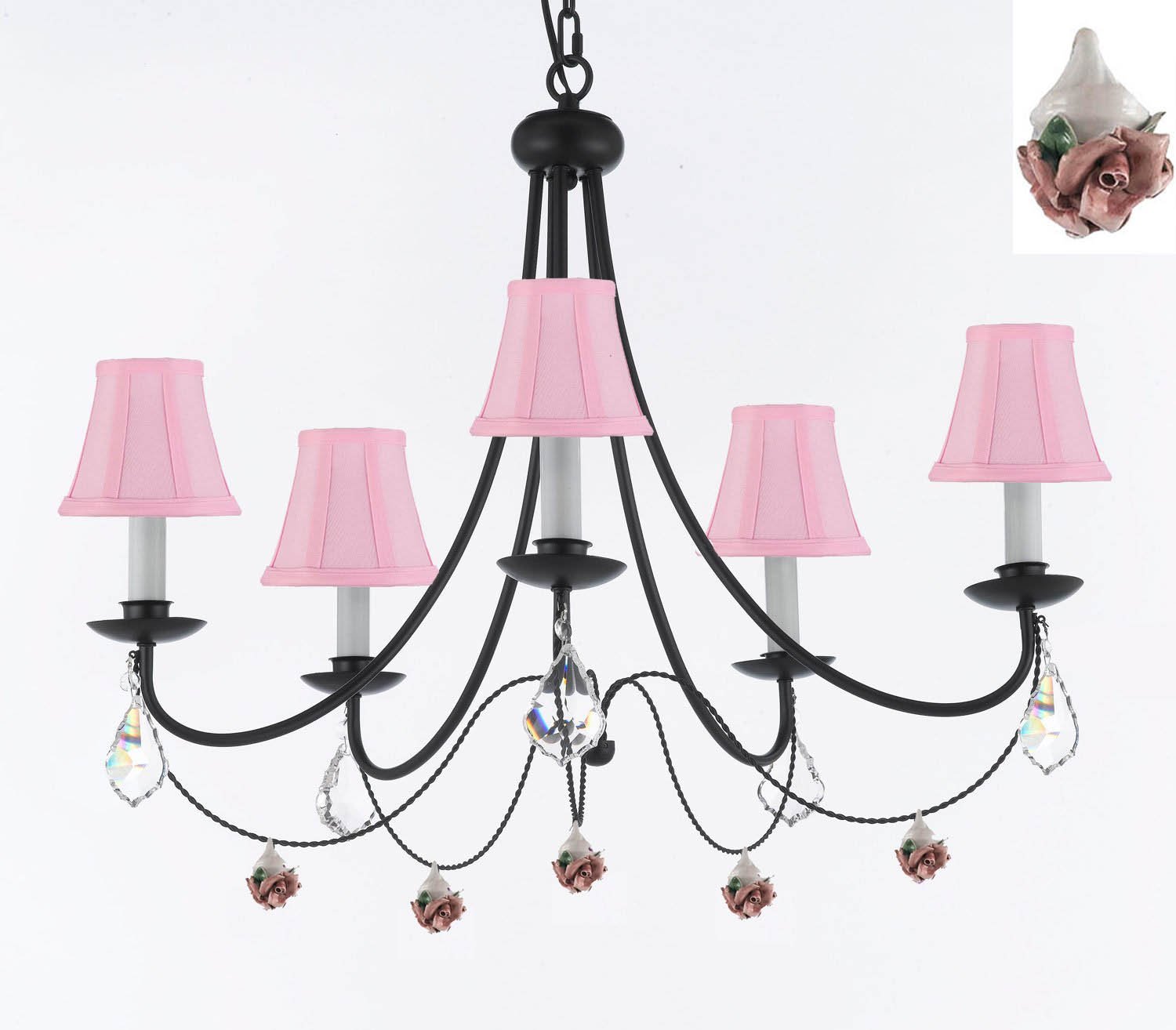 The Gallery Empress Crystal Tm Wrought Iron Chandelier Lighting H The Gallery Empress Crystal Tm Wrought Iron Chandelier Lighting H 22 5