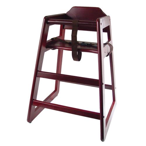 winco winco chh 103 mahogany finish wood high chair