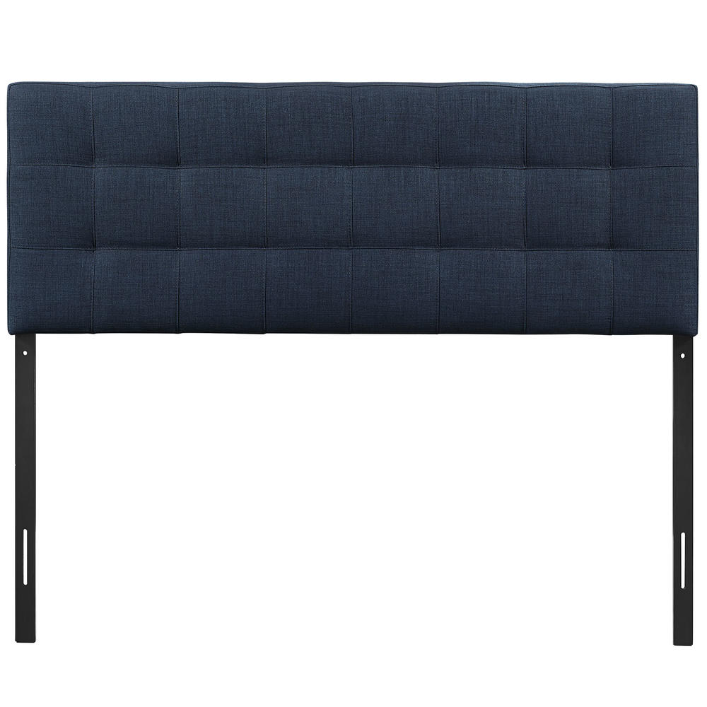 LexMod Lily Full Upholstered Fabric Headboard in Navy