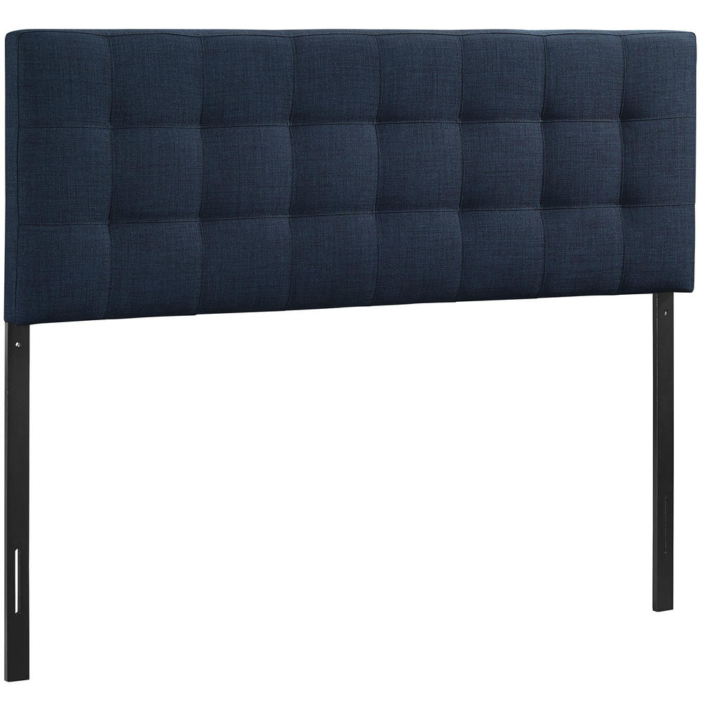 LexMod Lily Full Upholstered Fabric Headboard in Navy