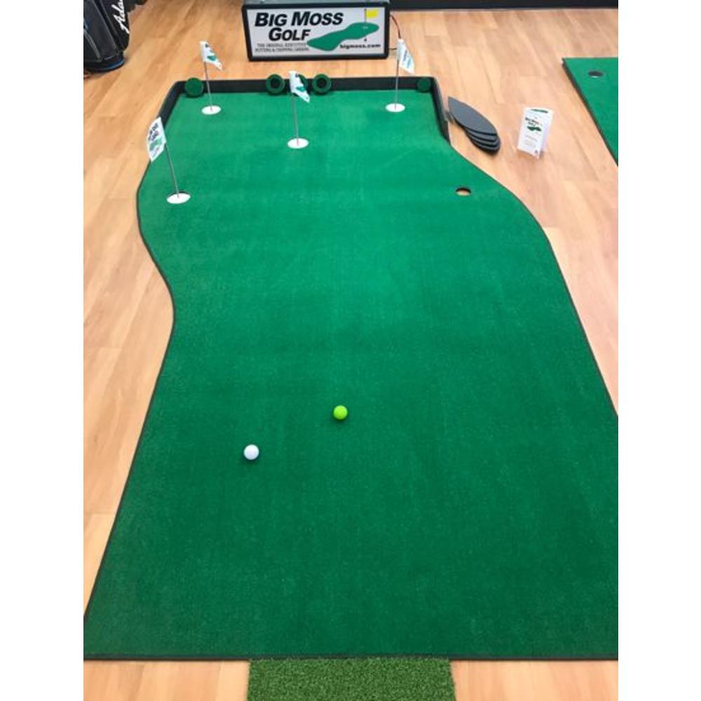 Big Moss Golf The Natural V2 6' X 10' Practice Putting Chipping Green with 5 Cups