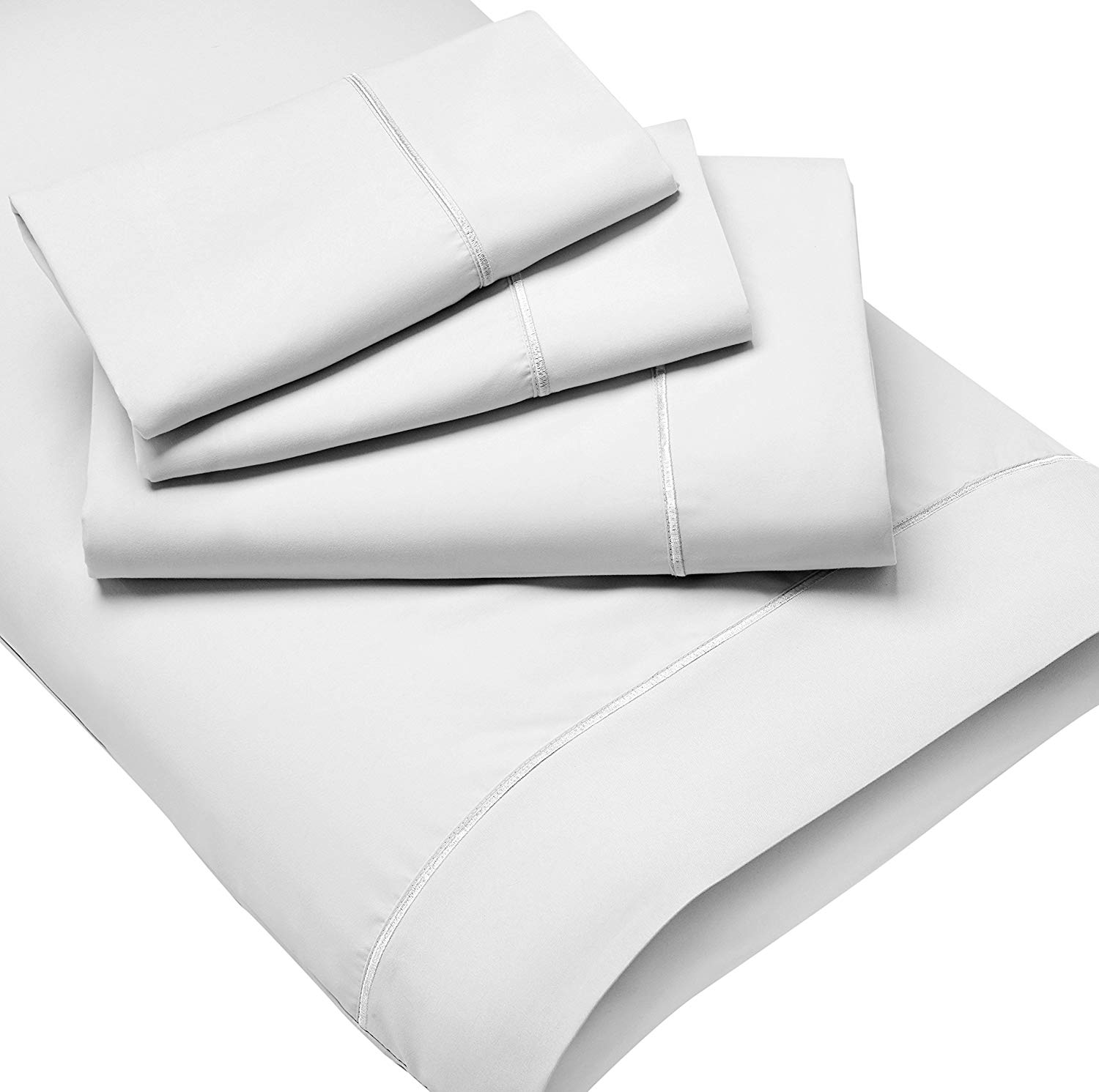 PureCare New Purecare Luxury Microfiber Wrinkle  Twin XL White Sheet Set