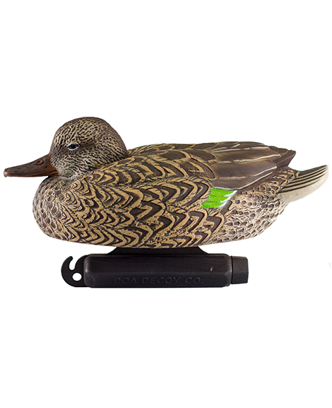 DOA Decoys 450007 Refuge Series Greenwing Teal Floater - Pack of 6