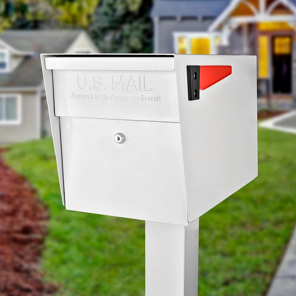 Mail Boss 7109 Curbside Steel Post Mount Security Locking Mailbox