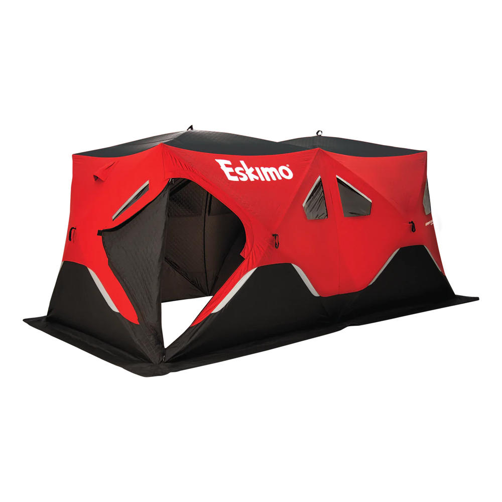 Eskimo Ice Fishing Fatfish 7-9 Person Portable Pop-Up Shelter In Red
