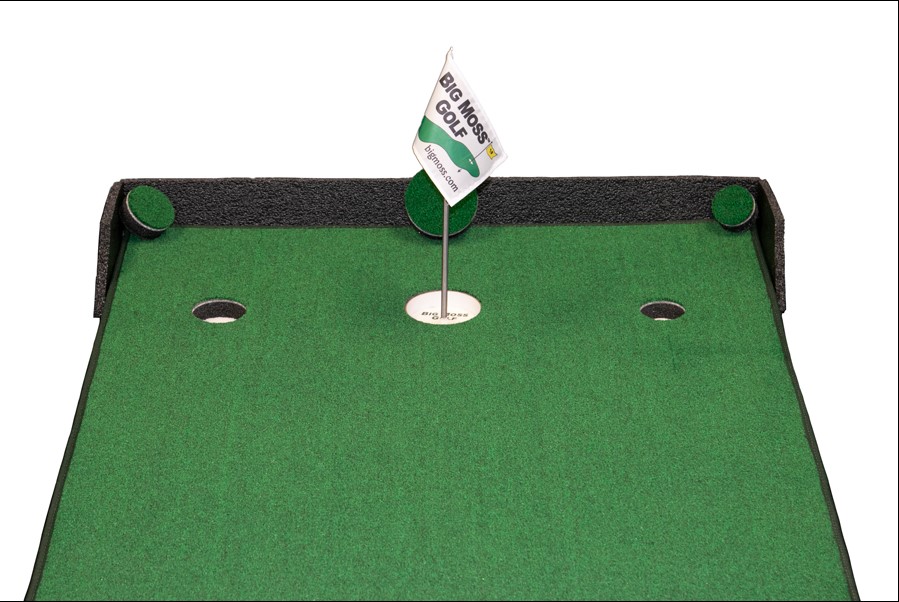 Big Moss Golf Competitor Pro V2 3' X 12' Practice Putting Chipping Green with 3 Cups
