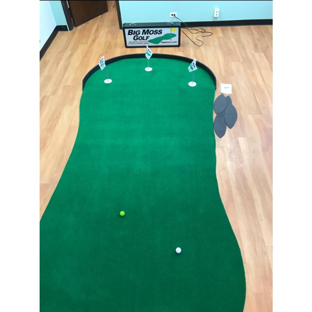 Big Moss Golf The Admiral V2 6' X 15' Practice Putting Chipping Green with 3 Cups