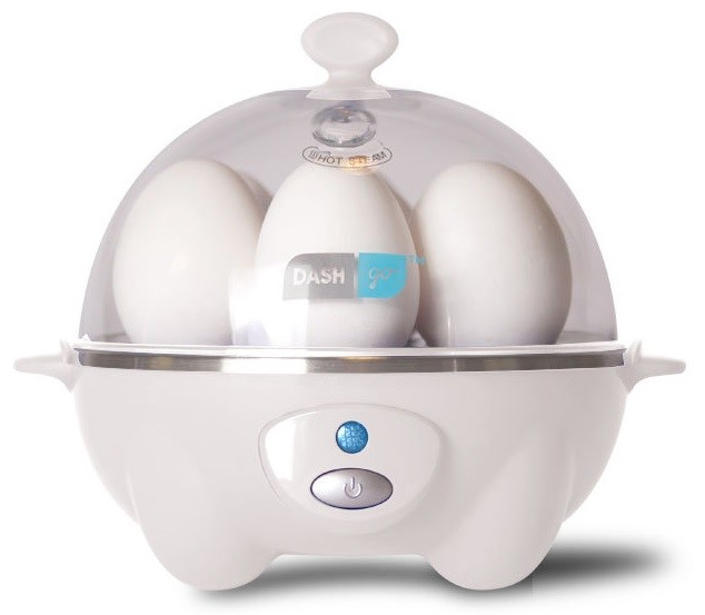 Dash DEC005WH WHITE 6 Egg Rapid Cooker w/ Poaching Tray & Measuring Cup