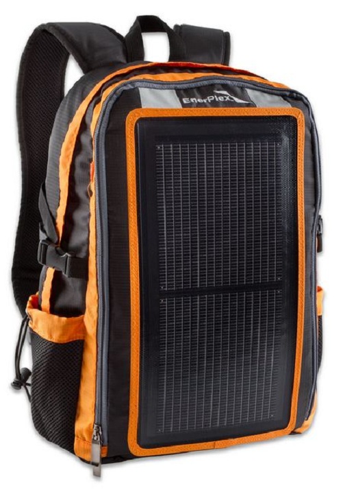 EnerPlex ORANGE Packr USB Solar Charging Backpack w/ Flexable Solar Panel