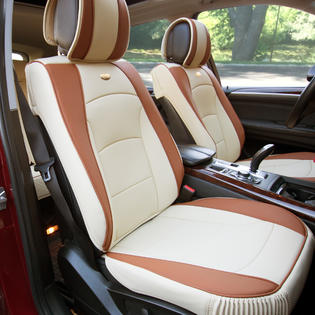 Fh Group Beige Leatherette Front Bucket Seat Cushion Covers For Auto Car Suv Truck Van With Green Dash Mat Combo - Truck Front Bucket Seat Covers Fh Group Beige Leatherette Front Bucket Seat Cushion Covers For Auto Car Suv Truck Van With Green Dash Mat Combo - Truck Front Bucket Seat Covers