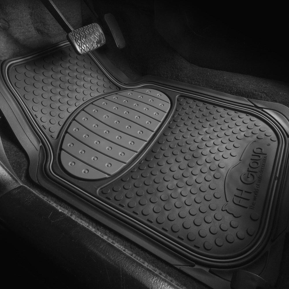 FH Group FH Gorup Gray Black Heavy Duty Touch Down Floor Mats from FH Group for Auto Car