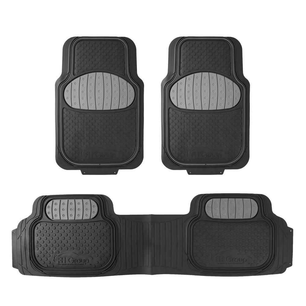 FH Group FH Gorup Gray Black Heavy Duty Touch Down Floor Mats from FH Group for Auto Car