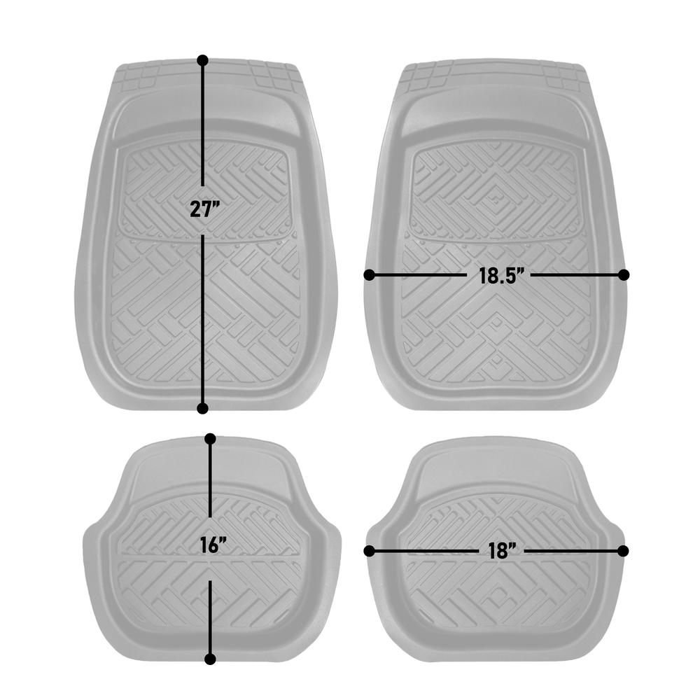 FH Group Trimmable Liners Heavy Duty  Car Floor Mats (for Cars, Coupes, Small SUVs)